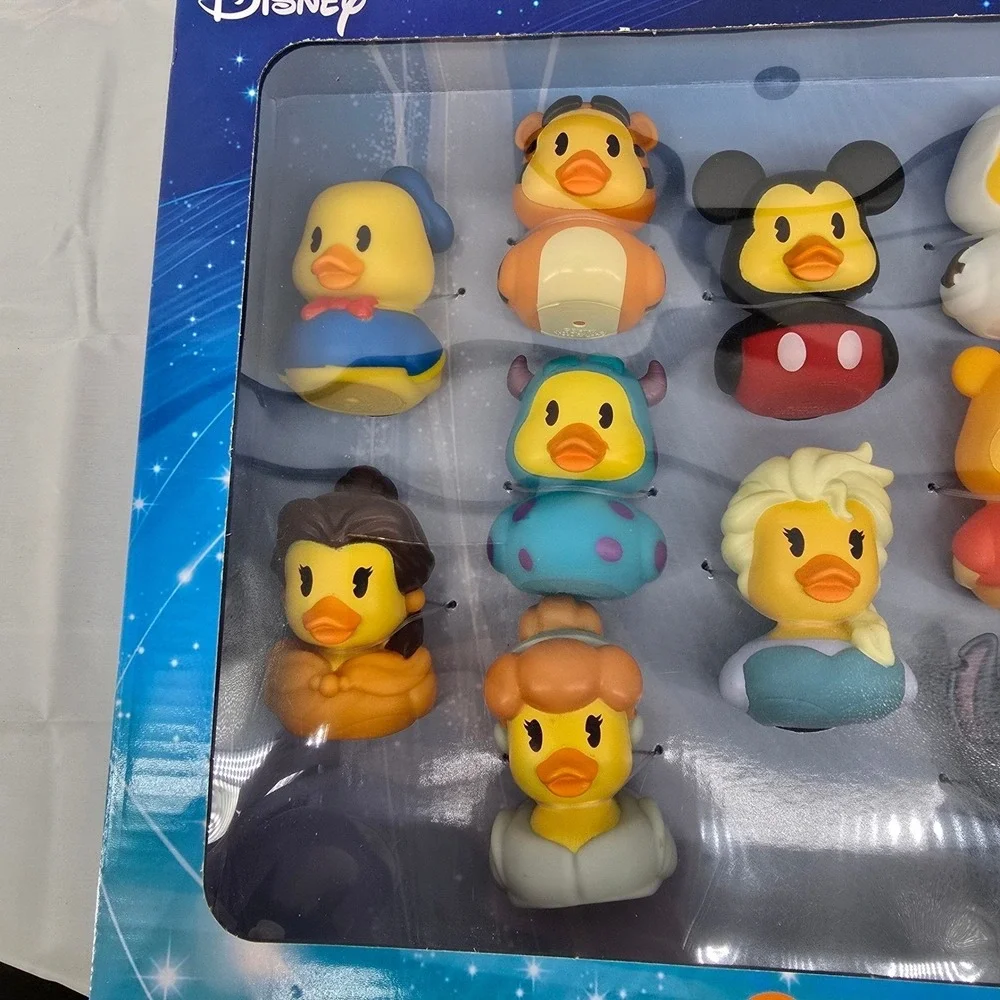 Disney Duckalooz 12 Piece Multipack Rubber‎ Ducks Mickey Minnie Elsa Stitch NEW